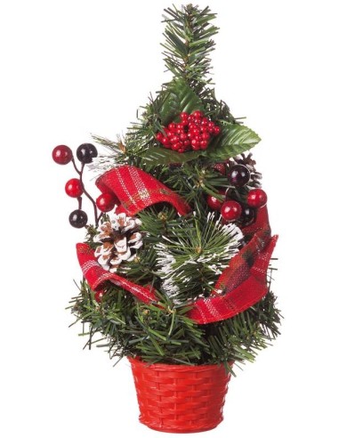 Albero di Natale con nastro rosso Cm....