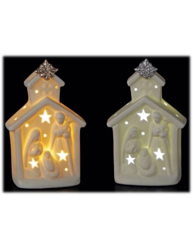 Presepe in ceramica con led interni...