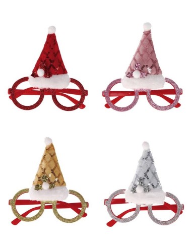 Occhiali con cappellino natalizio a...