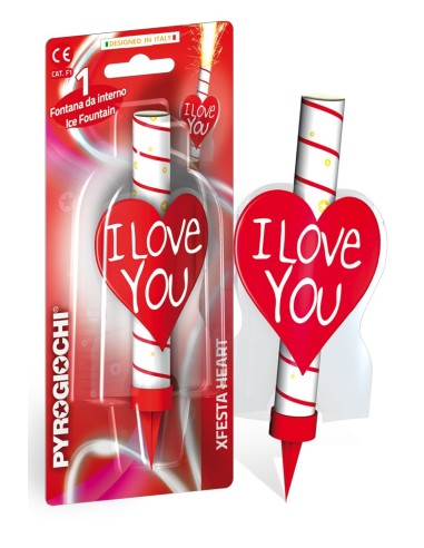 Candelina flumbè - Cuore I Love You