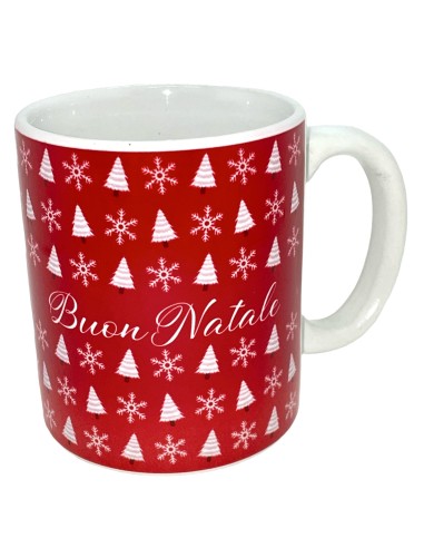 Tazza mug ceramica natalizia rossa...