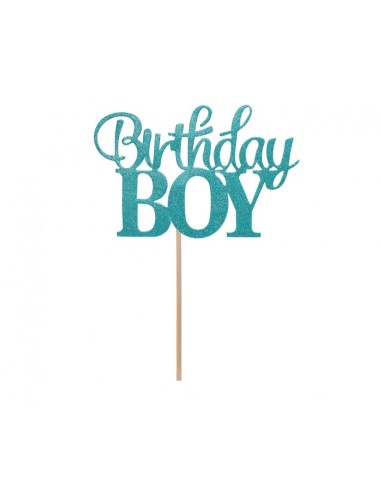 Cake topper «Birthday Boy» Cm. 10x7