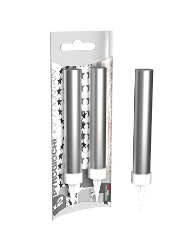 Candela flumbe metallizzata silver -...
