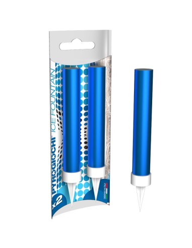 Candela flumbe metallizzata blu -...