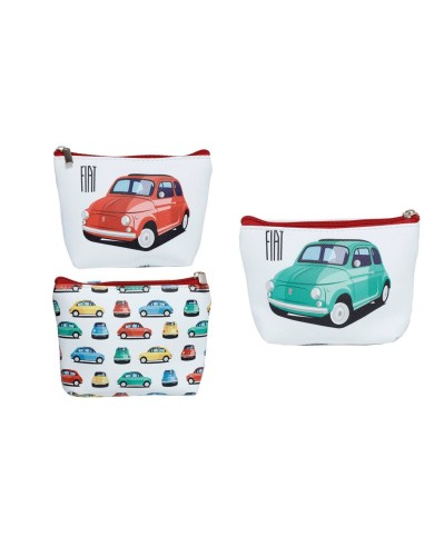 Portamonete con zip ecopelle Fiat 500...