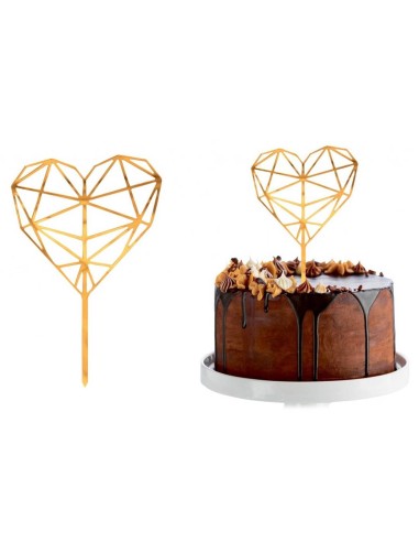 Cake topper acrilico dorato Cm. 16x10...