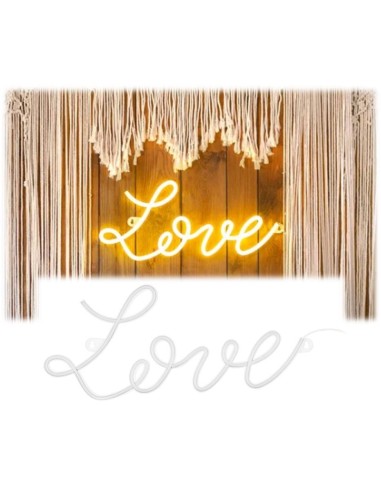 Scritta Neon Led «Love» bianca Cm. 35x13