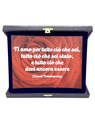 Targa con cofanetto rettangolare Cm....