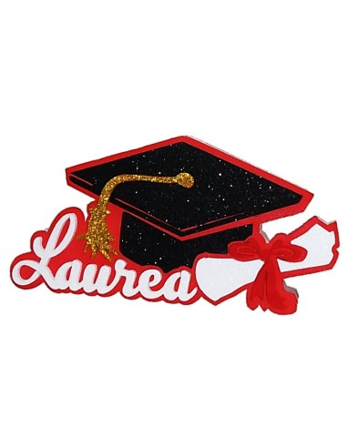 Scritta polistirolo "Laurea con tocco...