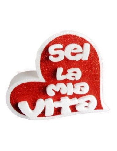 Scritta polistirolo sagomata cuore...