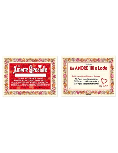 Diploma "Amore" Cm. 31x23 - Soggetti...