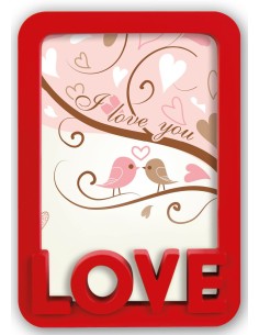 Portafoto pvc rosso con...