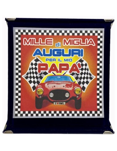 Targa a libretto vellutata Cm. 17x17...