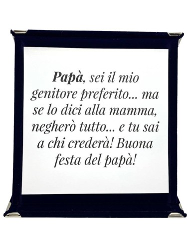 Targa a libretto vellutata Cm. 17x17...