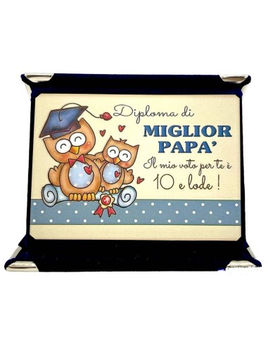 Mini targa a libretto vellutata Cm....
