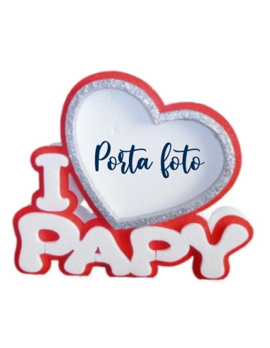 Scritta polistirolo con portafoto "I...
