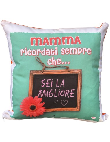 Cuscino quadrato Cm. 40x40 "Mamma...