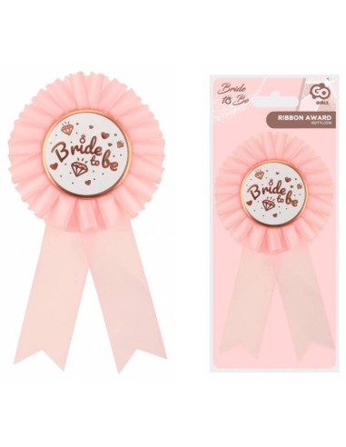 Coccarda con spilla "Bride to Be" Rosa