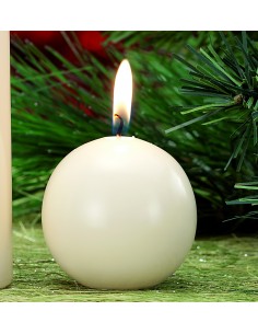 Candela cera sfera Avorio...