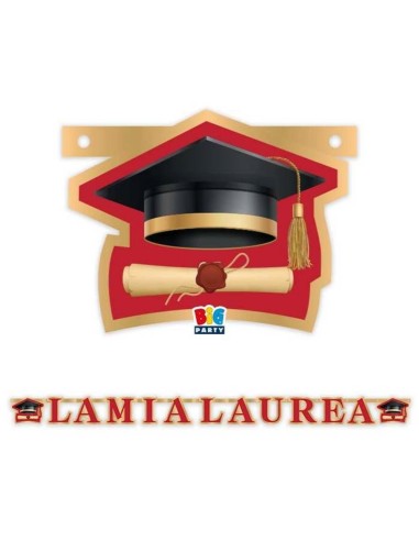 Festone scritta Laurea Glamour Cm. 175