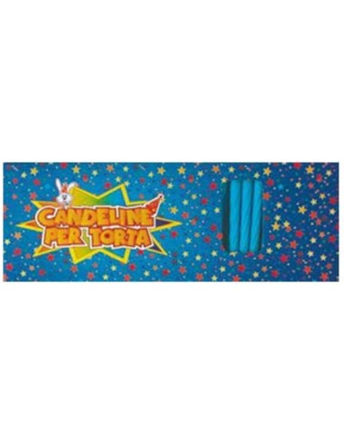 Candeline classiche con basi celeste...
