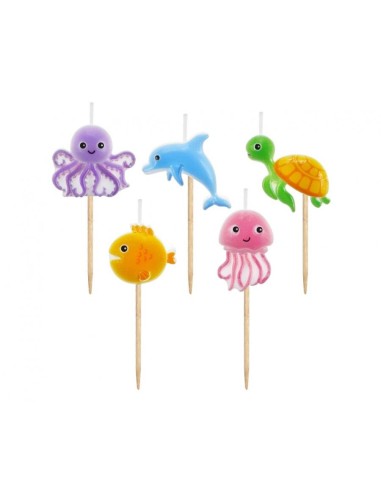 Candeline per torta picks "Animali...