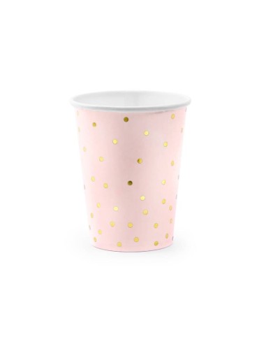 Bicchiere carta 260 ML Rosa con pois...