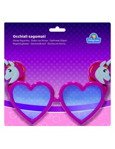 Occhiali party Unicorno cuore