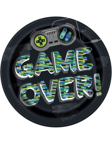 Piatto carta 9" Cm. 23 - Gamer...