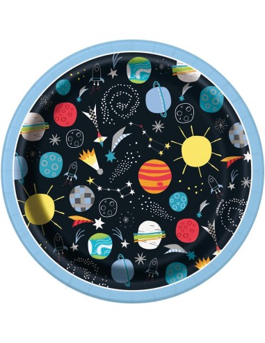 Piatto carta 7" Cm. 18 - Outer Space...
