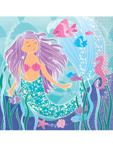 Tovaglioli carta Cm. 33x33 - Mermaid...
