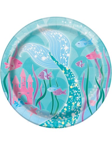 Piatto carta 7" Cm. 18 - Mermaid -...
