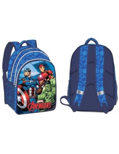 Zaino scuola 3 zip deluxe Cm. 42x32 -...