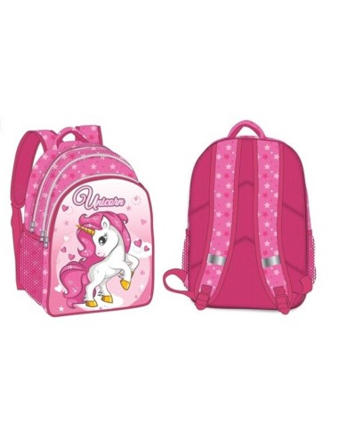 Zaino scuola 3 zip deluxe Cm. 42x32 -...