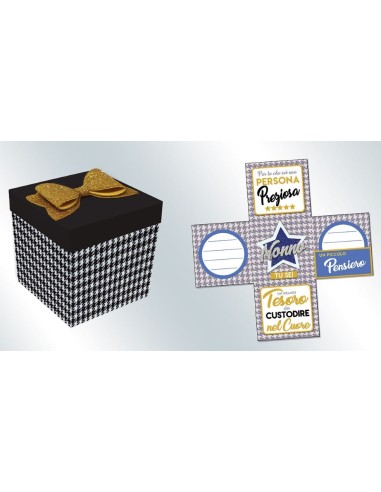 Skatush Box Cm. 11x11 con fiocco...