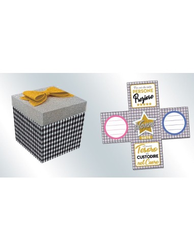 Skatush Box Cm. 11x11 con fiocco...