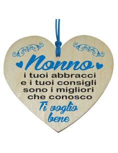 Cuore in legno Cm. 10 con...
