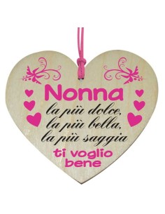 Cuore in legno Cm. 10 con...