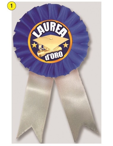 Spilla coccarda maxi - Laurea d'oro