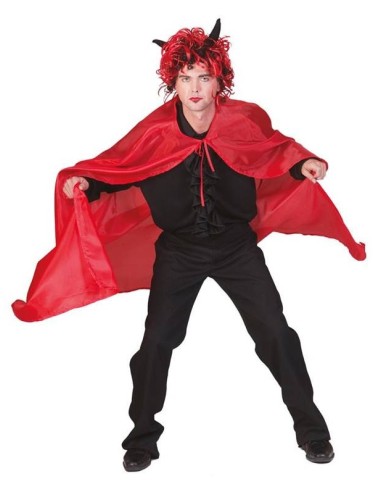 Mantello in tessuto rosso adulto
