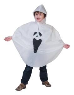 Costume poncho fantasma -...
