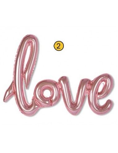 Scritta mylar Love rosa Cm. 108x64 in...