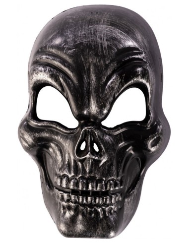 Maschera scheletro grigio in plastica...