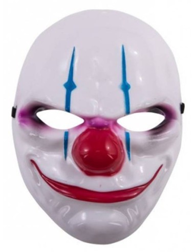 Maschera clown horror in plastica rigida