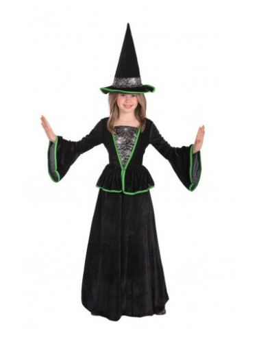 Costume strega in velluto nero - Tg....