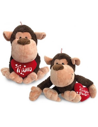 Peluche soft gorilla Cm. 28 con cuore...