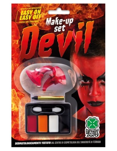 Set trucco diavolo c/corna