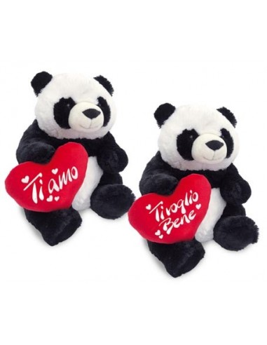 Peluche soft panda Cm. 20 con cuore...
