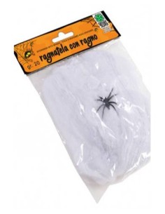 Ragnatela bianca con ragno...