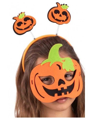 Set zucca con maschera e cerchietto
